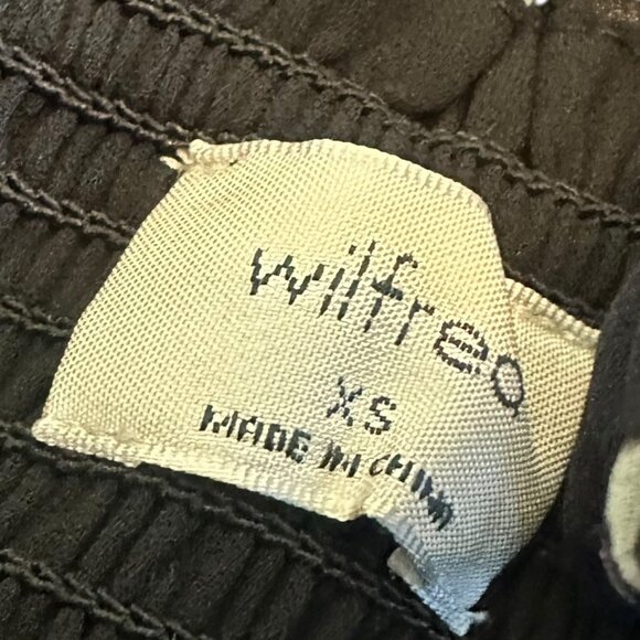 Wilfred Aritzia Tempest Dress Black Aqua Print Long Sleeve Mini Length Size XS - Picture 15 of 15